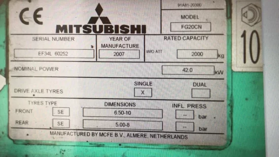 LPG viljuškar MITSUBISHI