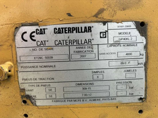LPG viljuškar CATERPILLAR